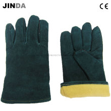 Cuero de cuero Guantes de soldadura (L005)